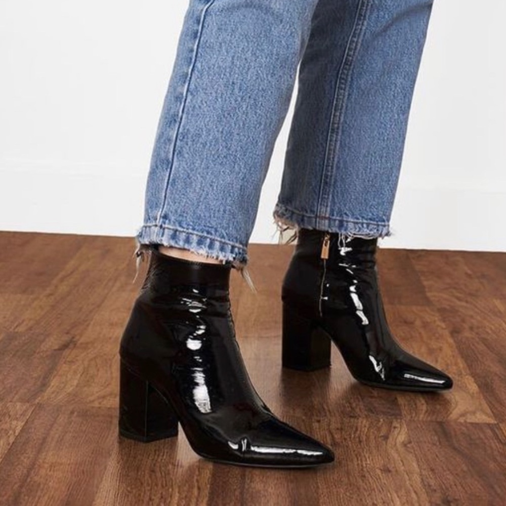 Anine Bing patent leather Natalie boots